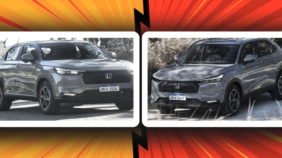 Honda HR-V EX 2026 ou HR-V EXL 2026: comparativo mostra os dois lados de uma mesma moeda