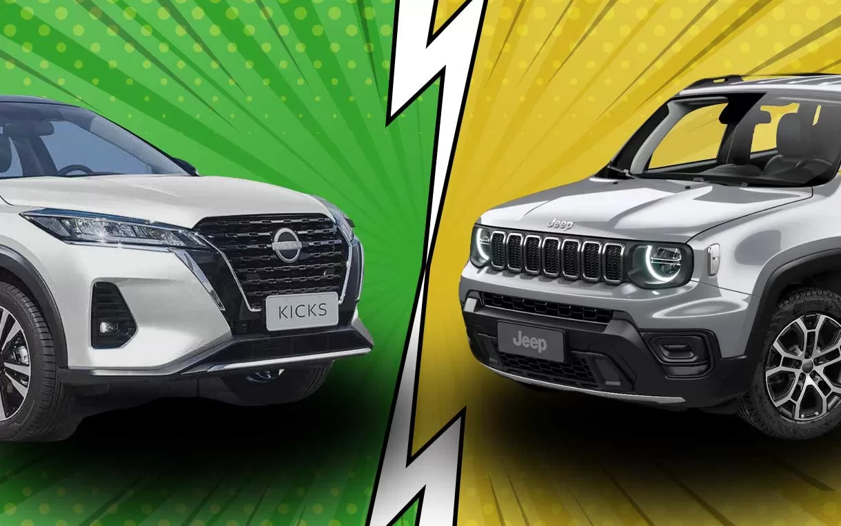 Renegade 1.3 encara Kicks 1.6 em desempenho, consumo, espaço e preço
Titulo resumido: Kicks 1.6 desafia Renegade 1.3 em consumo, autonomia, porta malas e valor