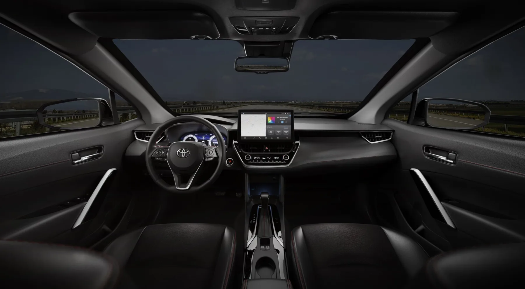 O câmbio CVT de marchas simuladas trabalha focado em suavidade. A direção elétrica é leve na cidade e estável na estrada, com tração dianteira e condução fácil.