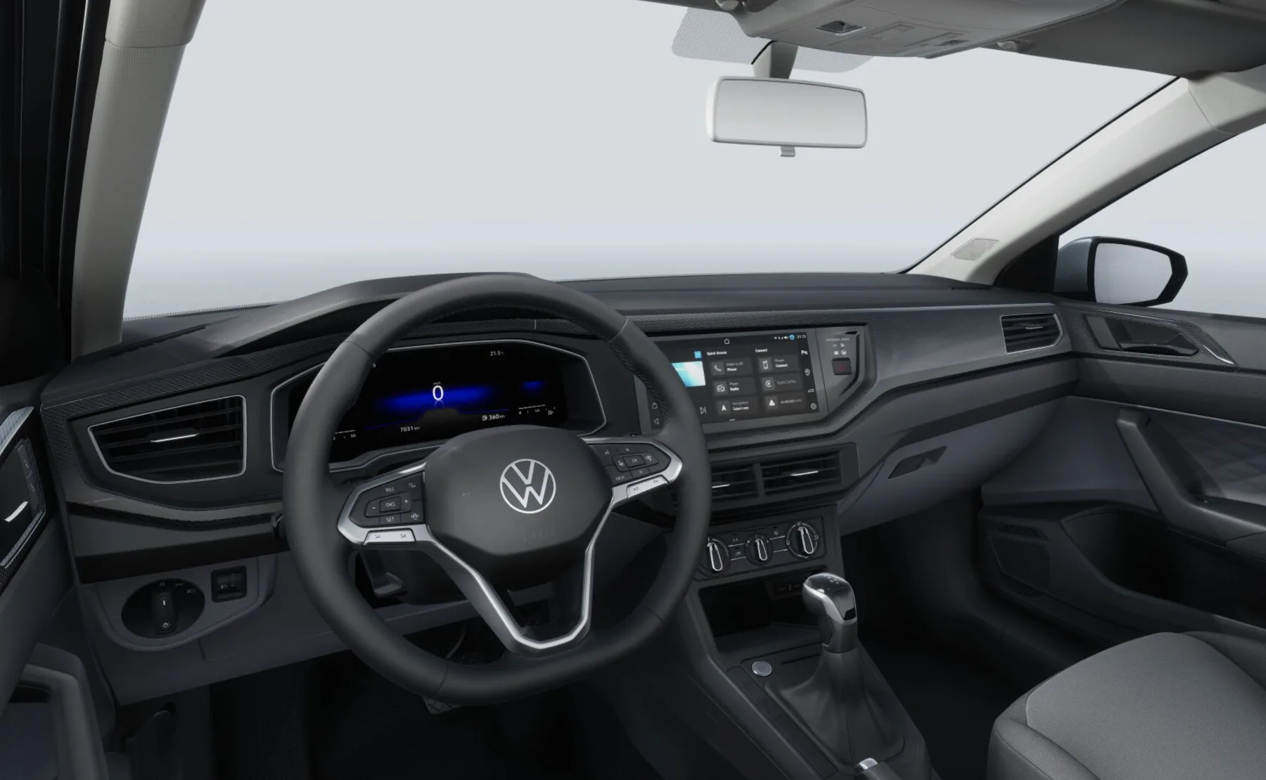 Câmbio automático de seis marchas, tração dianteira e direção elétrica deixam a condução leve, previsível e confortável no anda e para do dia a dia.