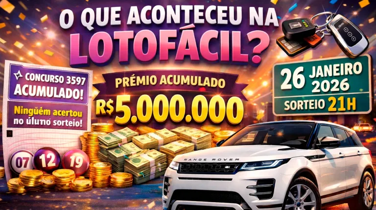 Lotofácil resultado de hoje: Loteria acumula em R$ 5 milhões e dá para comprar 10 Range Rover Evoque e ainda sobra para o Seguro de Carro