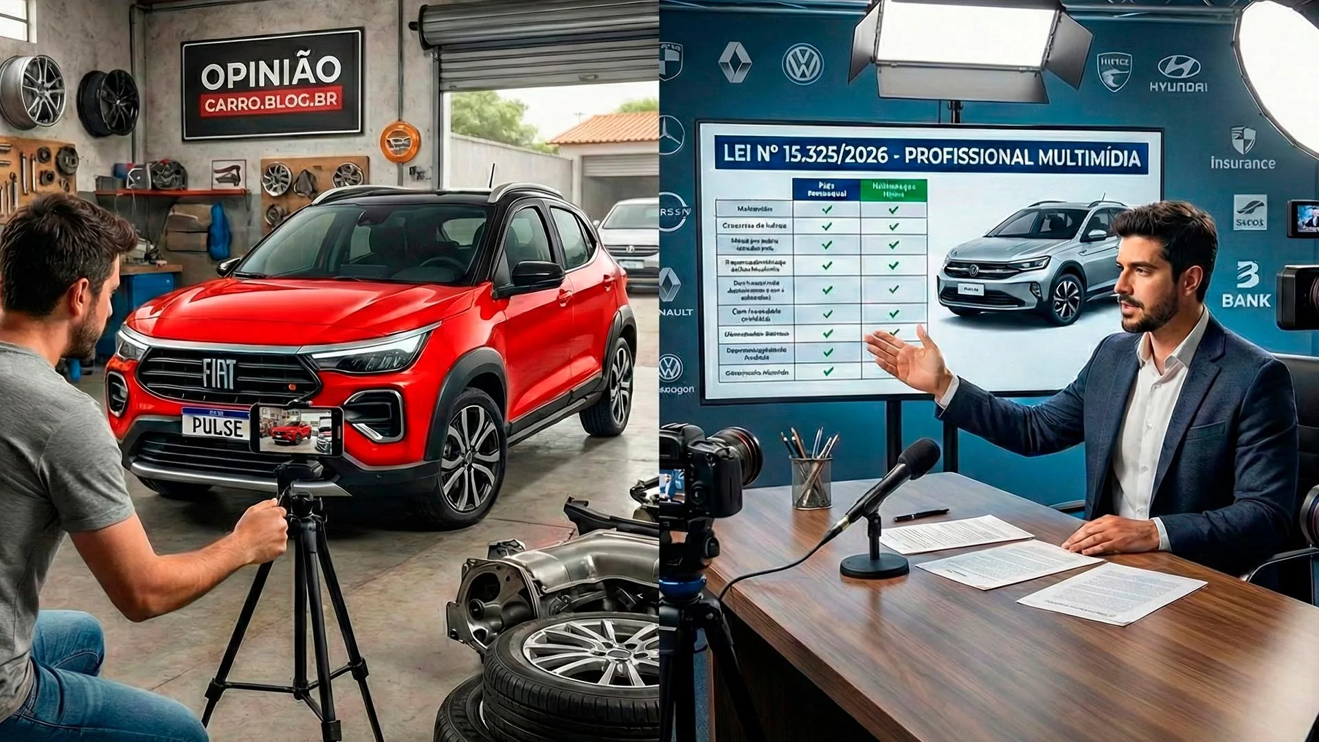 Lei 15.325/2026 profissionaliza influenciadores, exige estrutura, tributa publis e amplia responsabilidade em reviews e lançamentos no mercado automotivo brasileiro.