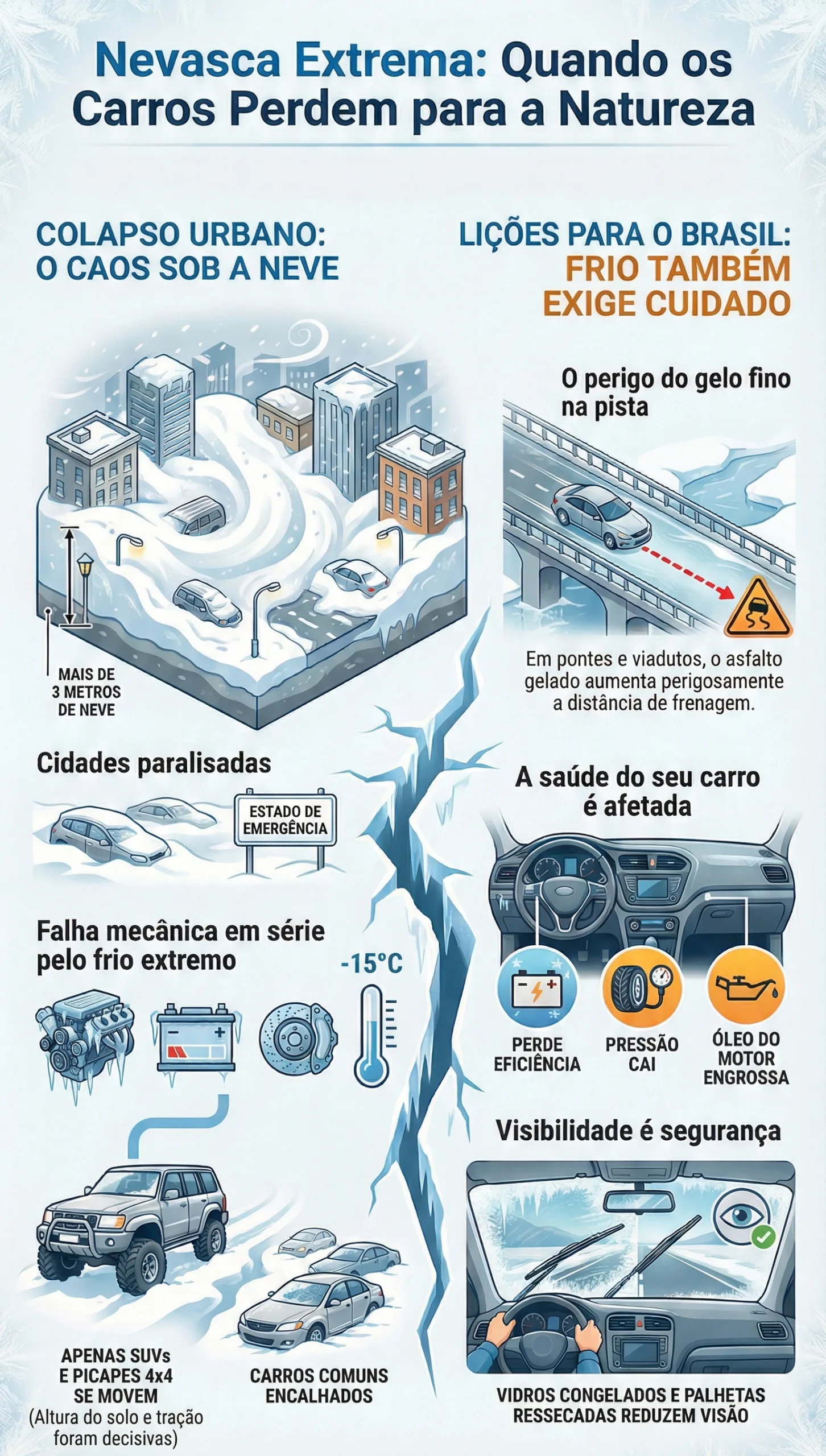 Nevasca histórica com mais de 3 metros de neve soterra carros, paralisa o transporte e obriga motoristas a abandonar veículos em cidades do extremo leste russo.