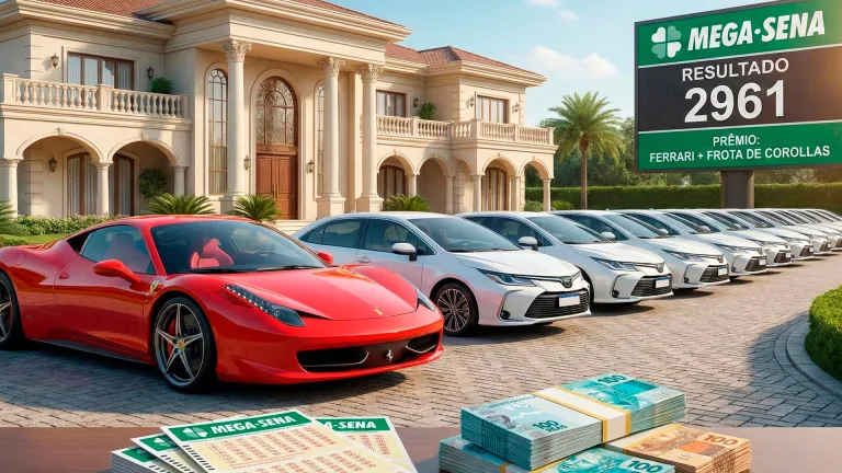 Resultado da Mega Sena 2961 daria para comprar 14 Ferrari 296 GTB: esportivo entra no radar com prêmio de R$ 50 milhões acumulado