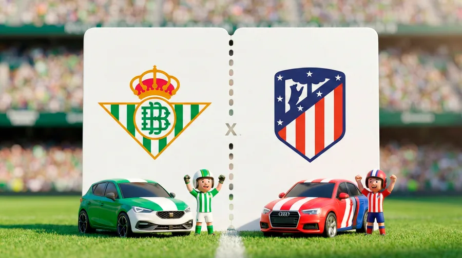 Betis x Atlético Madrid onde assistir ao vivo hoje 05/02, se o jogo fosse SEAT León contra Audi A4 na Copa do Rei, quartas de final