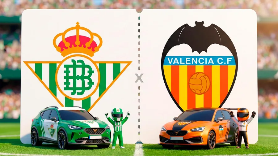 Betis x Valencia: onde assistir ao vivo; se esse duelo fosse carro, seria Cupra Formentor contra Seat Leon, dois espanhóis de DNA parecido, mas ambições diferentes, pela La Liga 2025/26, 22ª rodada