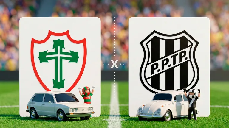 Portuguesa x Ponte Preta: onde assistir ao vivo hoje 07/02, se fossem carros VW Brasília x VW Fusca, Paulistão 2026, 7ª rodada