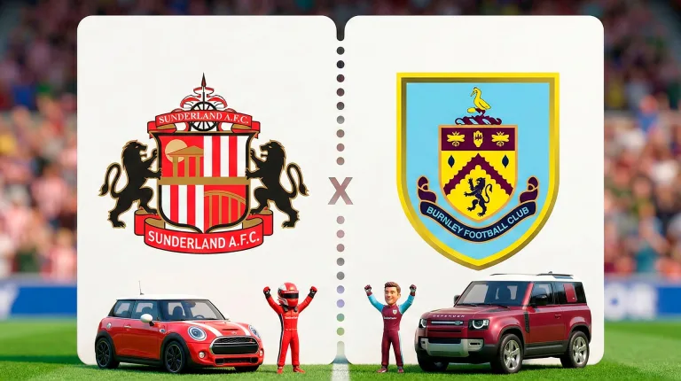 Sunderland x Burnley onde assistir ao vivo; se esse jogo fosse um duelo de carros, seria Mini Cooper x Land Rover Defender na 24ª rodada da Premier League 2025/26