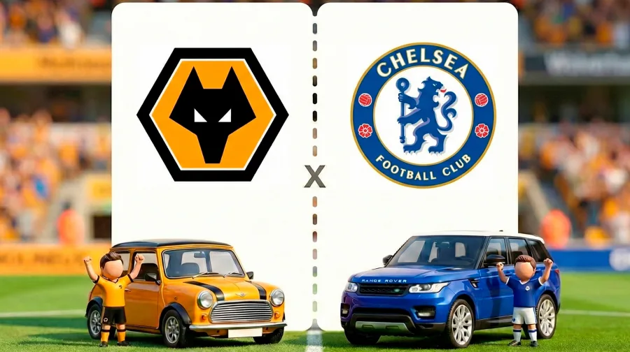 Wolverhampton x Chelsea: onde assistir ao vivo hoje 07/02, se fossem carros Mini Cooper antigo x Range Rover Sport, Premier League 25ª rodada