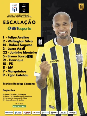 Volta Redonda vence o Maricá por 2 a 1 no João Saldanha, com gols de MV e Ygor Catatau, e segue forte na Taça Guanabara do Campeonato Carioca.