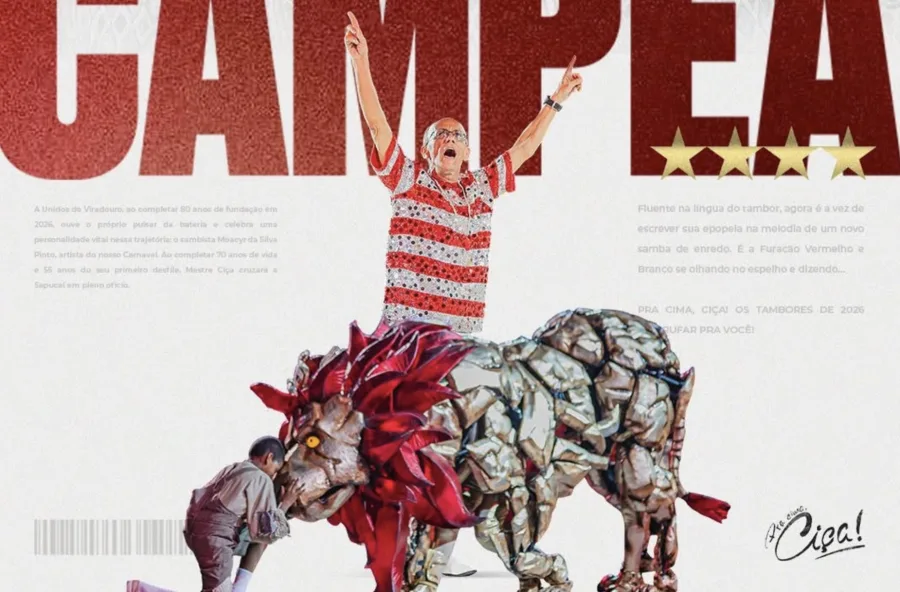 Viradouro 2026 desfile, enredo e tema; Escola vence com nota máxima e consagra homenagem a Mestre Ciça no Carnaval 2026 RJ
