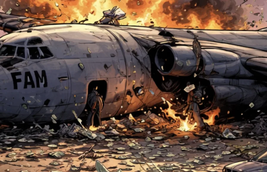 Acidente de avião hoje: Aeronave carregada com dinheiro caiu deixando 11 mortos; cédulas espalhadas atraem curiosos