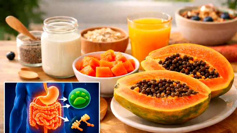 Como o mamão no café da manhã ajuda o intestino a funcionar melhor ao longo do dia