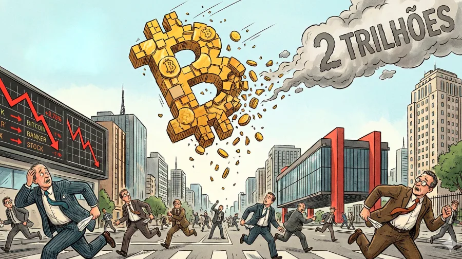 Bitcoin Hoje: entenda como o mercado perdeu US$ 2 trilhões após forte queda; veja cotação da criptomoeda em tempo real