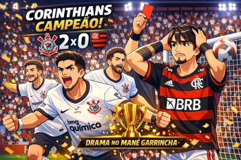 Flamengo x Corinthians: FIM DE JOGO; Timão é campeão da Supercopa com vitória por 2 a 0