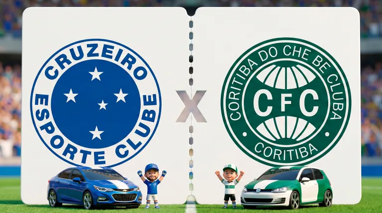 Cruzeiro x Coritiba: onde assistir ao vivo hoje 05/02, duelo de Chevrolet Cruze x Volkswagen Golf no Campeonato Brasileiro, 2ª rodada