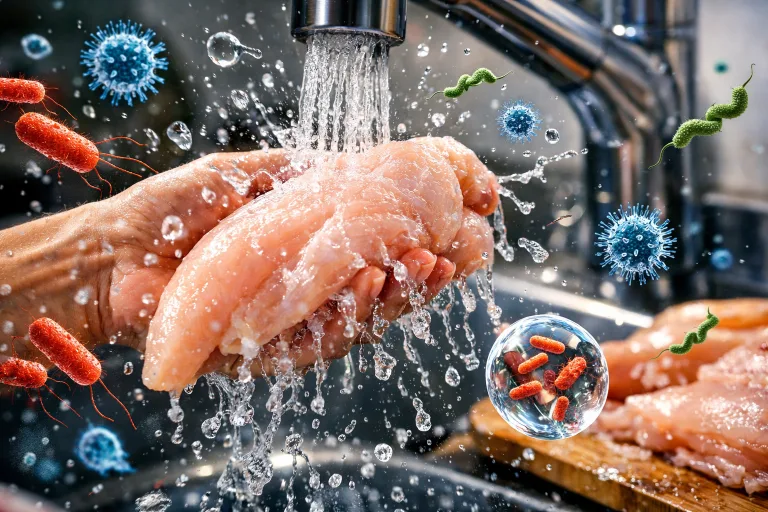 Pode lavar frango com vinagre de maça ou limão? Estudo alerta para perigo invisível ao lavar frango cru e divide hábitos nas cozinhas