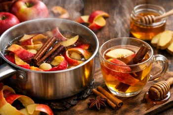 Pare de jogar a casca da maça fora, fervi com canela e minha cozinha virou outra