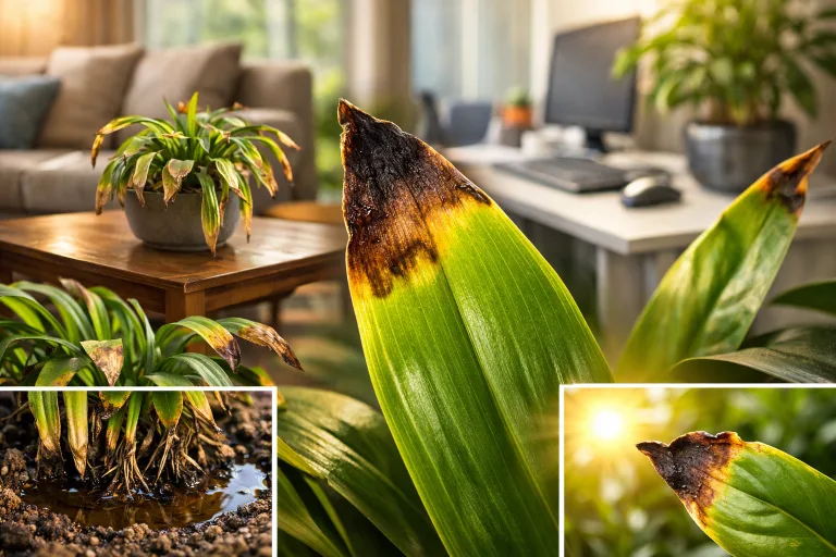 Pontas secas nas folhas não são detalhe, planta avisa quando algo está errado em casa