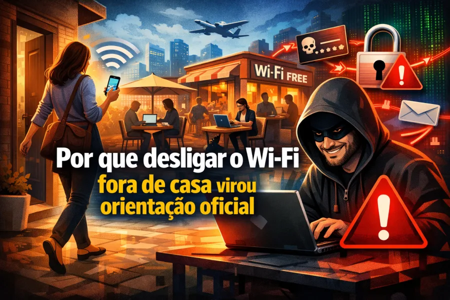 Especialistas alertam: Usar Wi-Fi na rua virou risco digital; gesto de segundos pode evitar roubo de dados do seu celular
