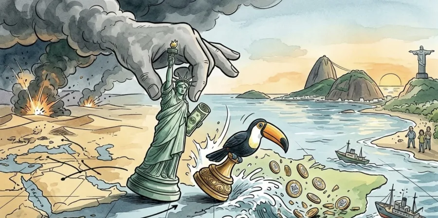 Valor do dólar hoje pode chegar a R$ 5,50? Entenda como a guerra no Oriente Médio virou o jogo e por que o Brasil pode sentir o impacto primeiro