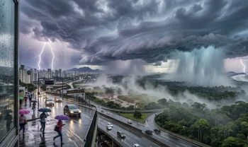 Previsão do tempo hoje 11/03: chuva forte e risco de temporais marcam a quarta-feira em várias regiões do Brasil