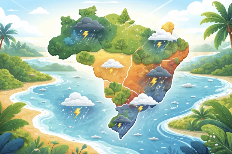 Previsão do tempo 17/03/2026: Frente fria avança pelo Brasil e espalha temporais enquanto calor segue dominante em várias regiões