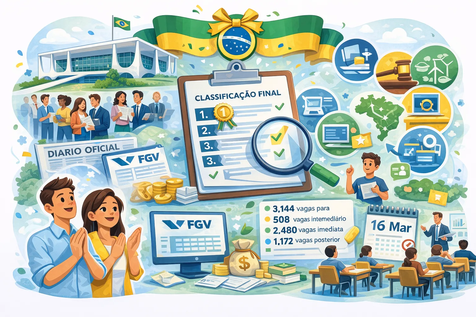 FGV CNU: Você fez o Enem dos Concursos? O resultado final do CNU saiu e revela quem conseguiu vaga no serviço público federal