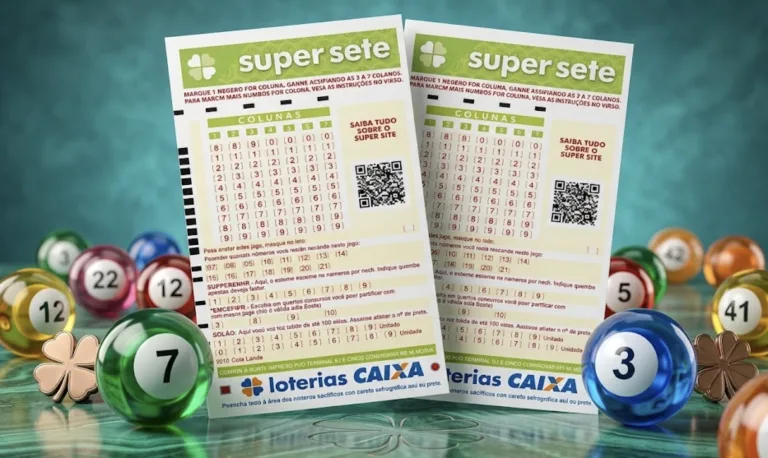 Super Sete 833 hoje, sexta-feira, 10/04/2026, sorteia prêmio estimado em R$ 5.500.000,00 após o concurso 832 terminar acumulado