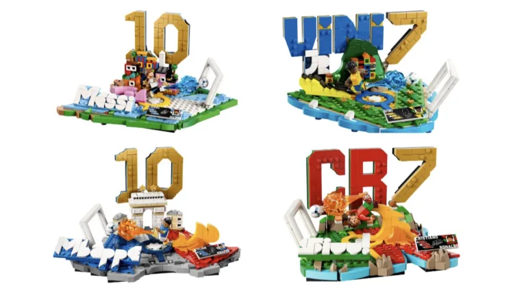 Lego Copa do Mundo 2026 cria versão da taça em escala real, brinquedos especiais dos jogadores e transforma Copa 2026 em produto antes da bola rolar