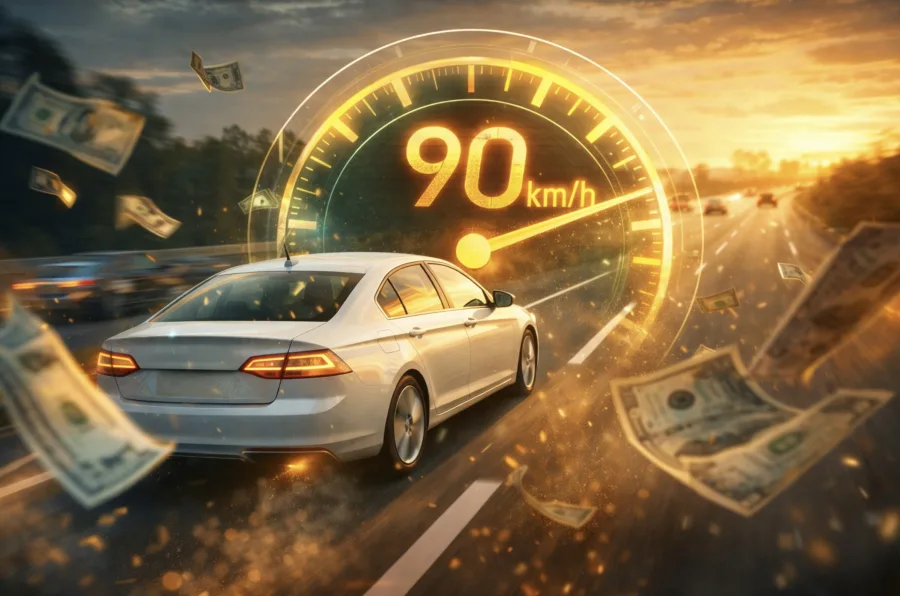 Você sabia dessa? A velocidade mais econômica na estrada é 90 km/h, ponto em que o motor trabalha com menor esforço e o consumo cai antes de disparar com o aumento do arrasto do ar