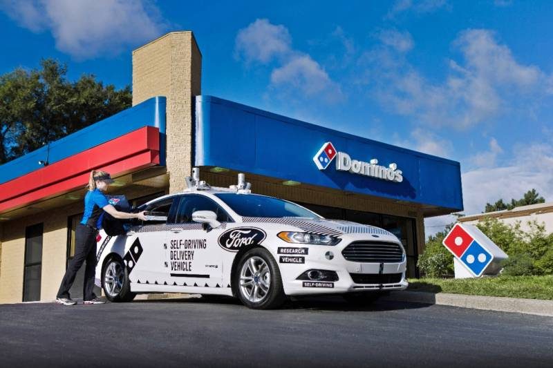 Sua pizza será entregue por carros autônomos em breve