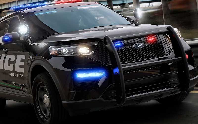 Police Interceptor Utility 2020 é um utilitário híbrido para uso da polícia