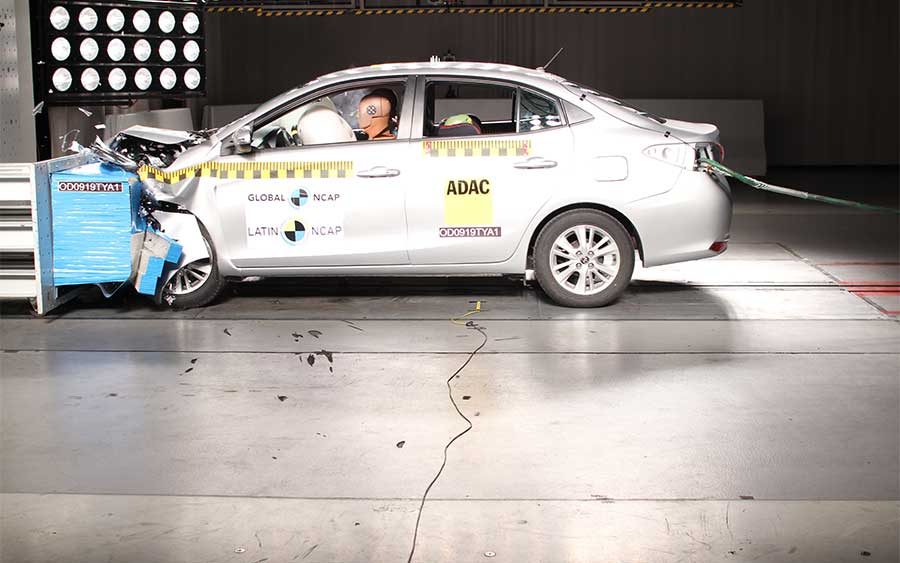 Toyota Yaris passa no teste de impacto