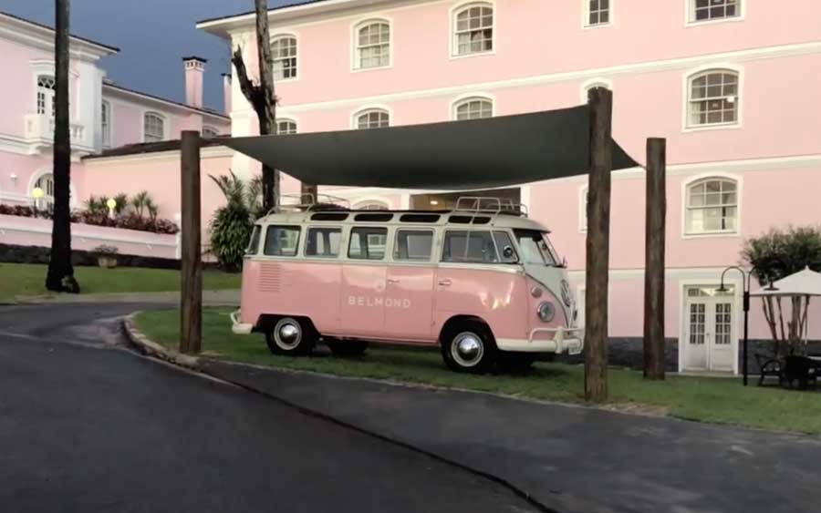 Kombi rosa no Hotel Belmond das Cataratas (foto: Alan Correa)