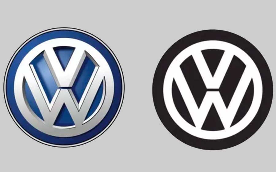 O novo logo da Volkswagen