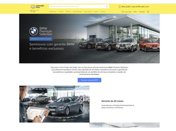 O Mercado Livre, maior plataforma de e-commerce e tecnologia financeira da América Latina, e o BMW Group Brasil estreiam uma parceria inédita para a venda de veículos online. A empresa de mobilidade premium é a primeira a ter uma loja oficial na seção de veículos do Mercado Livre, que inicia hoje sua atividade.
