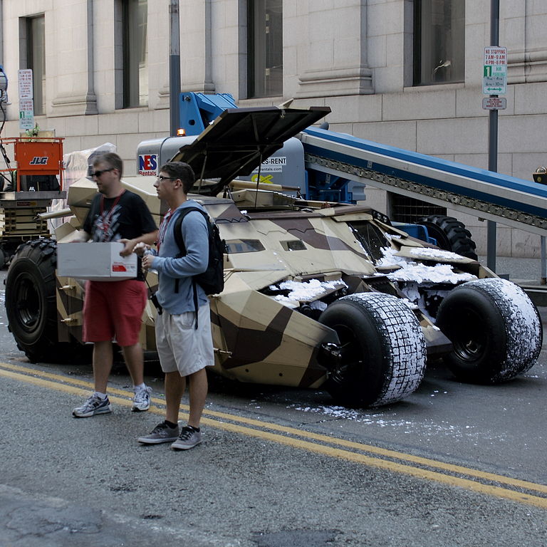 The Tumbler on the set of The Dark Knight Rises.