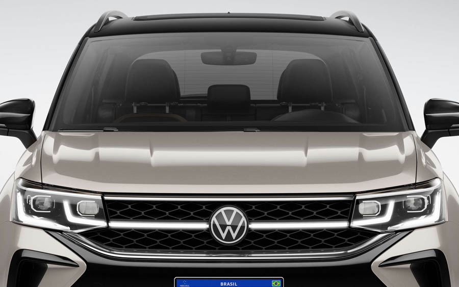 O interessante LED na grade do Volkswagen Taos