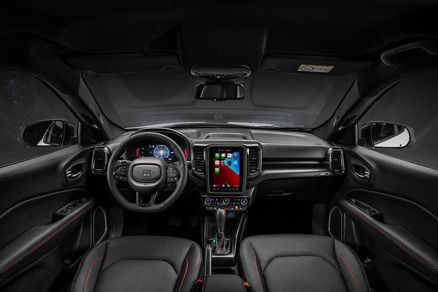 Interior da Fiat Toro Ultra