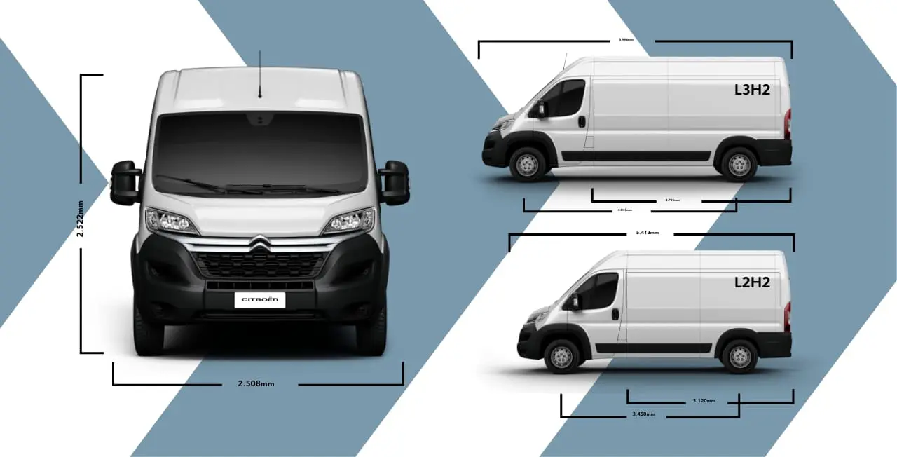 Com portas traseiras de abertura ampla e recursos de segurança como controle de estabilidade, o Citroën Jumper Cargo oferece acessibilidade e proteção aos motoristas.