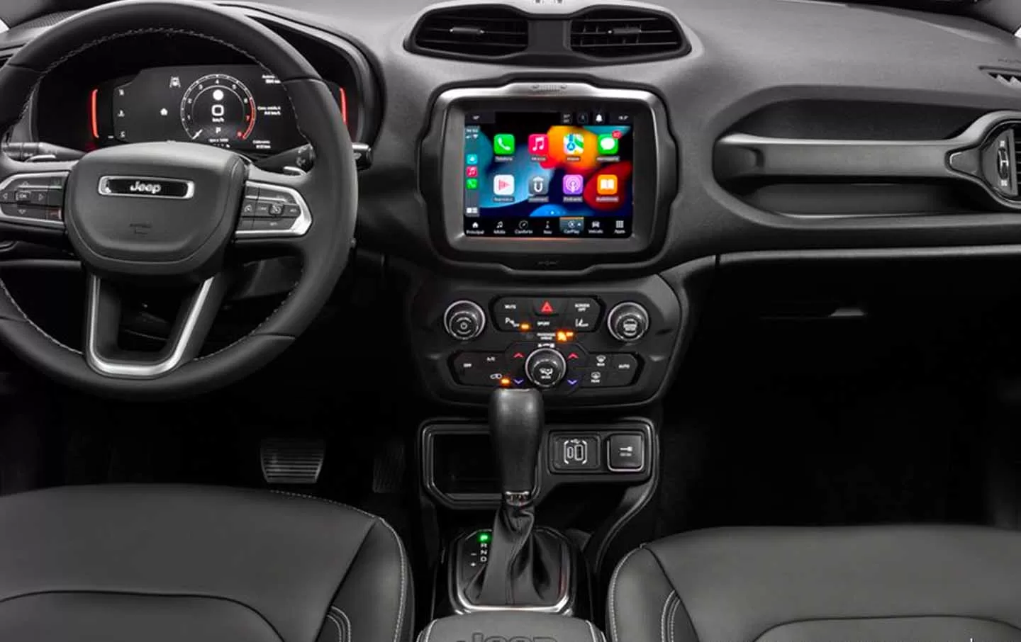 Interior do Jeep Renegade Longitude