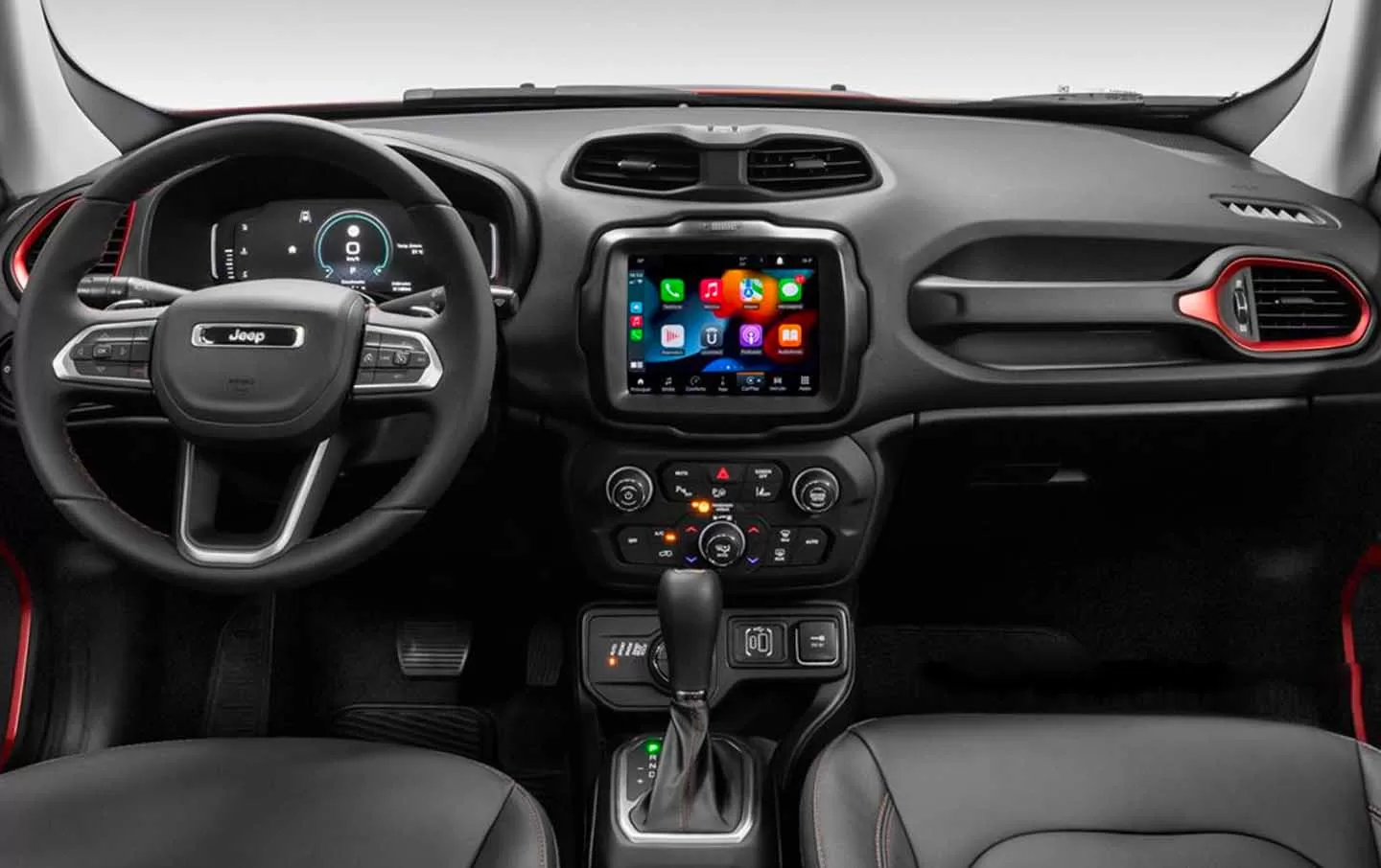 Interior do Jeep Renegade Trailhawk