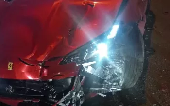 Veja como ficou a Ferrari Portofino de Dyego Sousa após acidente de sua esposa