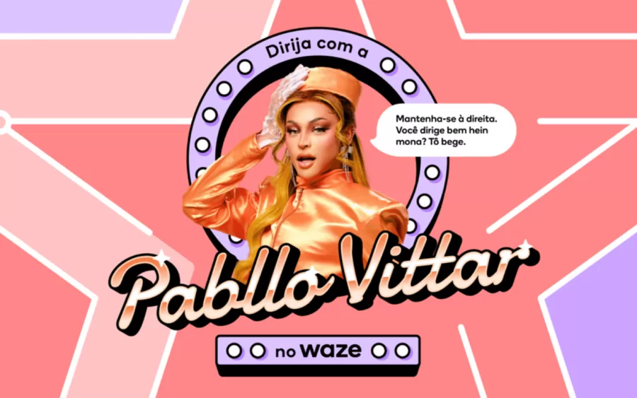 O Waze agora conta com a voz de Pabllo Vittar para dar direções aos usuários.