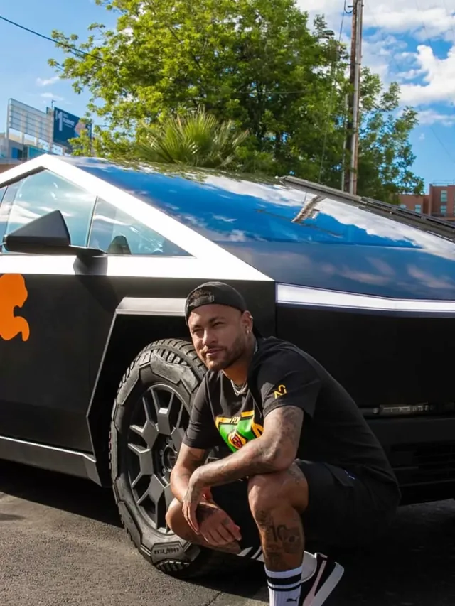 Qual a fortuna do Neymar? Jogador aprece ao lado de Tesla Cybertruck