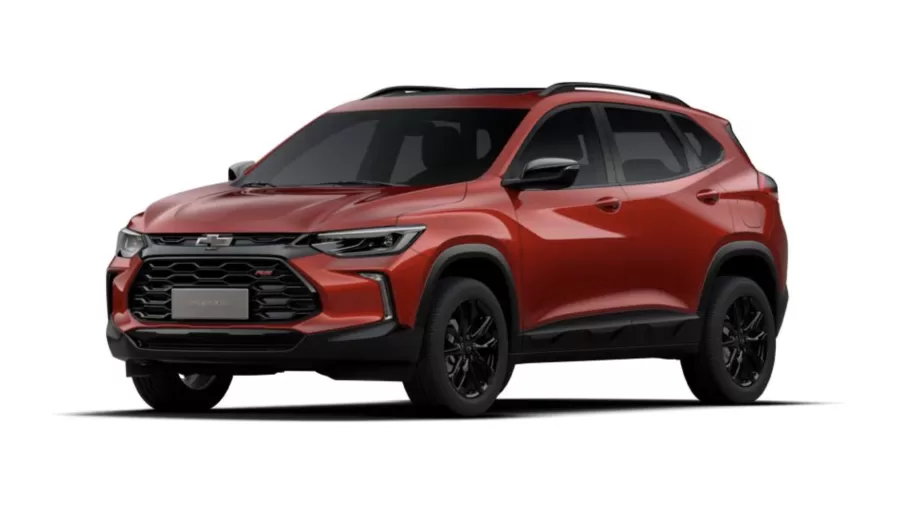 Chevrolet Tracker RS 1.2 Turbo: Com motor 1.2 turbo de 133 cv, a versão RS traz um estilo esportivo com faróis de LED, teto solar panorâmico e acabamento exclusivo, garantindo uma experiência de condução dinâmica.