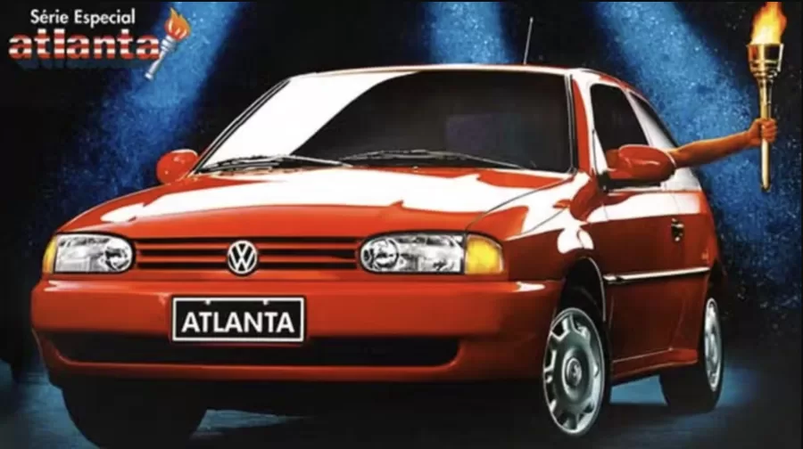 Volkswagen Gol Atlanta 1996: O Gol Atlanta, para as Olimpíadas de 1996, tinha adesivo "Atlanta" e tocha olímpica. Motor 1.6 de 76 cv, destacando-se pela simplicidade e exclusividade.