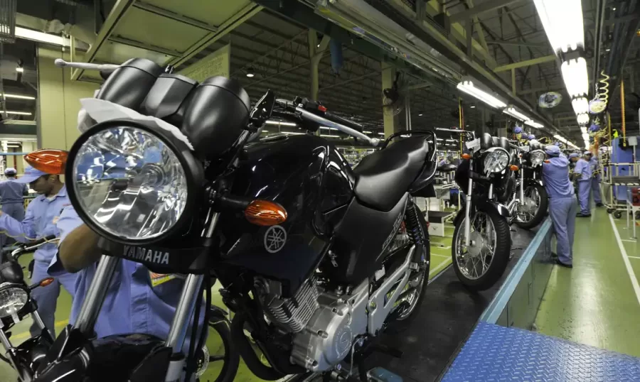 A produção de motocicletas no Polo Industrial de Manaus cresceu 11,4% em agosto, com 163.960 unidades fabricadas. Esse é o melhor desempenho para o mês desde 2012, segundo a Abraciclo - CNI/José Paulo Lacerda