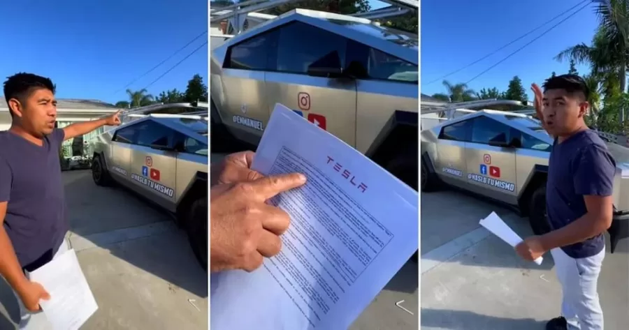 Influenciador que modificou sua Tesla Cybertruck enfrenta processo judicial e multa milionária da empresa de Elon Musk, levantando questões sobre as políticas de customização de veículos - Reprodução / TikTok